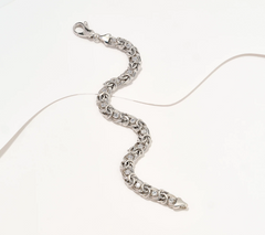 David Markstein Sterling Silver CZ Accented Bracelet Avg