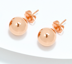 David Markstein Bronze 10mm Bead Roseclad Stud Earrings