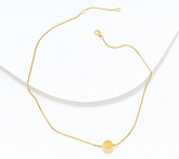 David Markstein Gold Plated Bronze 18" Necklace with 12mm Beads