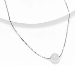 David Markstein Silvertone Bronze 12mm Bead 18" Necklace