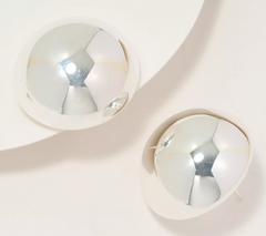 UltraFine 950 Silver 25mm Bold Bead Stud Earrings