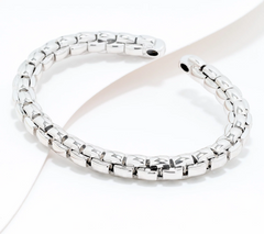 David Markstein Bronze Box Link Status Cuff w/ White Topaz Avg