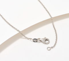 Or Paz Sterling Silver Two-Tone Elongated Heart Necklace, 7.5g