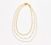 UltraFine 950 Silver Gold Tone Set of 3 Necklaces with Magnet Clasp