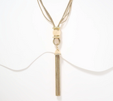 Joan Rivers Classic Gold Tone Polished Tassel Necklace