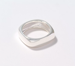 UltraFine 950 Silver Square Polished Ring Size 9