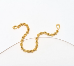 UltraFine 950 Silver Gold Tone Rope Chain Magnetic Clasp Braclet Average