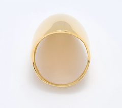 UltraFine 950 Silver Gold Tone Bold Statement Ring Size 10