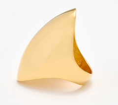 UltraFine 950 Silver Gold Tone Bold Statement Ring Size 10