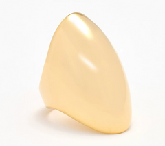 UltraFine 950 Silver Gold Tone Bold Statement Ring Size 10