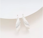 UltraFine 950 Silver 6-Row 1-1/4" Interlocking Hoop Earrings