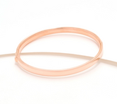 UltraFine Polished Rose Tone Safety Lock 5.5mm Bangle Avg