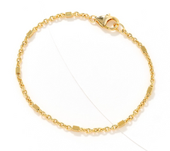 David Markstein Yellow Bronze Premiere Luxe Cube Station Bracelet Large