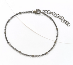 David Markstein Black Bronze Premiere Luxe Cube Station Anklet