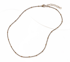 David Markstein Mocha Bronze Premiere Luxe Cube 18" + 2" Necklace