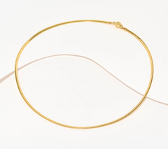 UltraFine 950 Silver Gold Tone Magnetic Closure Omega 20" Necklace