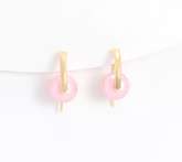 Honora Yellow Bronze Blush Pearl Earrings