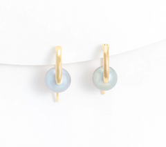 Honora Yellow Bronze Grey Pearl Earrings