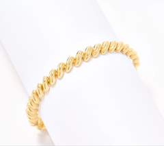 UltraFine 950 Silver Gold Tone Mini San Marco Magnetic Bracelet Avg