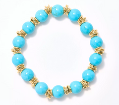 David Markstein Bronze Magnesite Bead & Rondels Stretch Bracelets Small/Avg