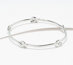 David Markstein Bronze Dimensional Love Knot Slip on Bangle Large