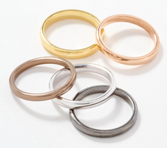 David Markstein Multi Color Bronze Premiere Set of 5 Stacking Rings Size 10