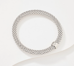 David Markstein Premiere White Bronze Comfort Stretch Bracelet Small