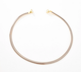 David Markstein 18" Yellow /Mocha Bronze 6mm Reversible Omega Necklace w/ Magnet Clasp