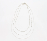 UltraFine 950 Silver Set of 3 Necklaces with Magnet Clasp