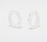 UltraFine 950 Silver Byzantine 1" Hoop Earrings