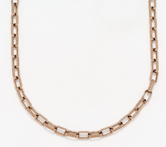 David Markstein Mocha Bronze Premiere Luxe Paper Clip Necklace, 18"