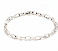 David Markstein Silver Bronze Premiere Luxe Paper Clip Bracelet Avg
