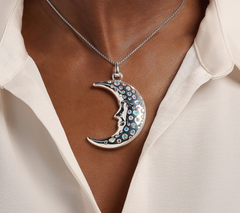 Kirks Folly Silver Tone Moon Dreamer Open Ring Charm