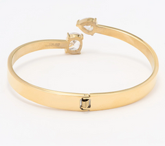 Steel by Diamonique Gold Tone Cuff Bangle Small