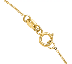 Italian Gold Puffed Heart Sliding Charm w/ Chain, 14K 1.1g