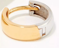 EternaGold Polished 0.375" Huggie Hoops, 14K Gold, 1/2"