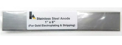 Krohn Stainless Steel Anode 6" x 1" for Gold Electroplating & Stripping