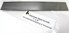 Krohn Stainless Steel Anode 6" x 1" for Gold Electroplating & Stripping