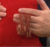 R.J. Graziano "Easy Glow" 10piece Stretch Bracelet Set, Red