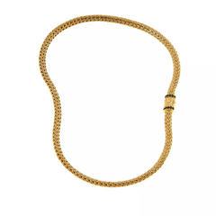 Collar de plata de ley con cierre de espinela dorada y tulang naga de Bali Designs. 45,7 cm.