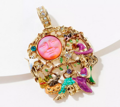 Kirks Folly - Cristal dorado "Woodland Witch" con vista al mar y luna magnética de 2"