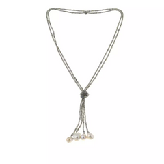 Colleen Lopez Cultured Freshwater Pearl and Labradorite Bead 43" Necklace