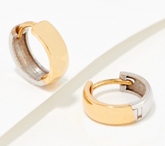 EternaGold Polished 0.375" Huggie Hoops, 14K Gold, 1/2"