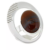 Jay King Sterling Silver Gallery Collection Desert Sunset Stone Ring. Size 6