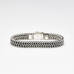 Artisan Crafted by Robert Manse Men's Double Foxtail Bracelet, 8.5"