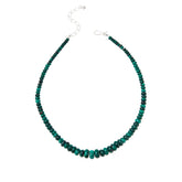 Jay King Sterling Silver Malachite Graduated Bead Necklace, 18"