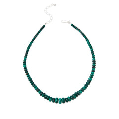 Jay King Sterling Silver Malachite Graduated Bead Necklace, 18"