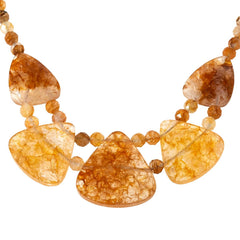 Jay King Sterling Silver Madagascar Yellow Quartz Necklace