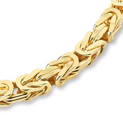 Bellezza Bronze Diamond-Cut Square Byzantine Chain Necklace, 21"