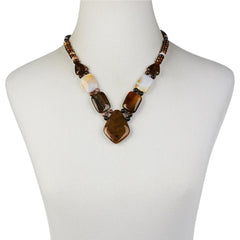 Jay King Sterling Silver Opal in Chalcedony and Jasper Necklace